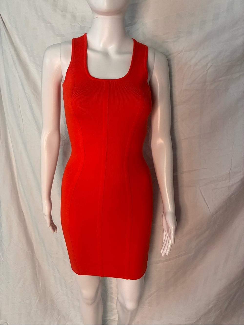 Sincerely Jules Orange Sleeveless Bodycon Mini Dress